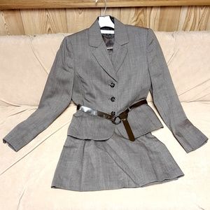 Brown and Gray Tahari Suit